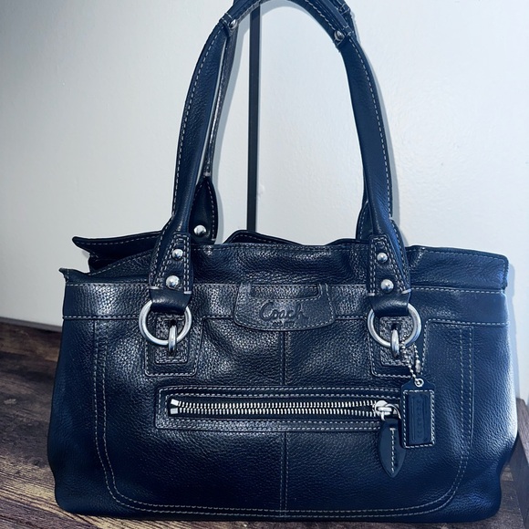 Coach Black Leather Bag - Picture 4 of 12